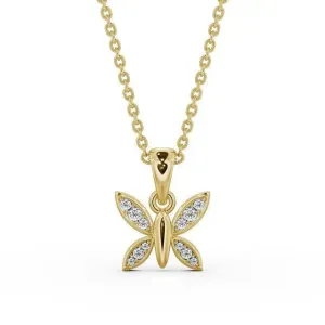0.14CT Butterfly Shaped Lab Grown Diamond Pendant
