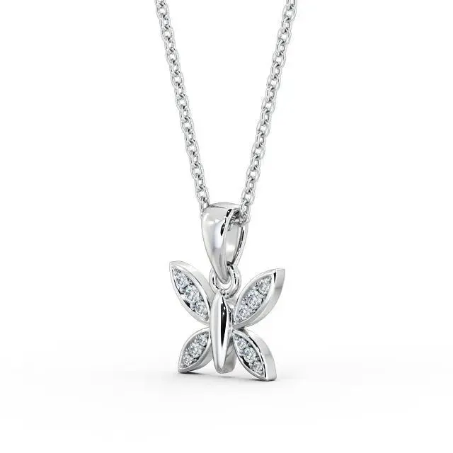 0.14CT Butterfly Shaped Lab Grown Diamond Pendant