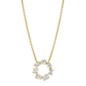 1.42ctw Diamond Montage Circle Necklace