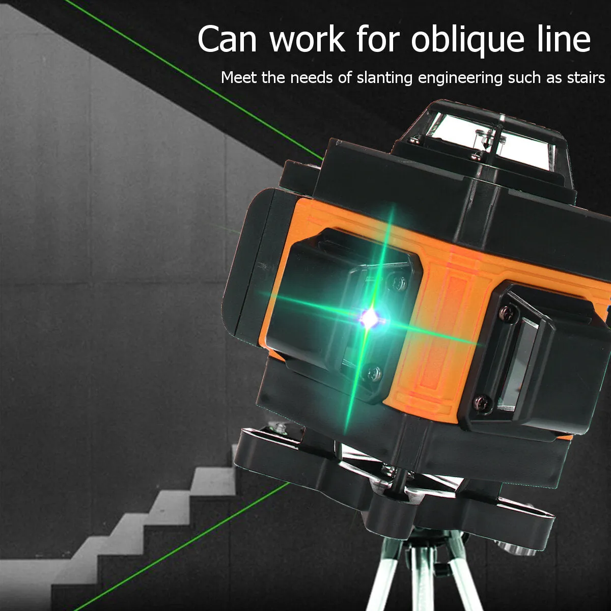 16 Lines 3D 360 Green Laser Level Self-Leveling Cross Line Horizontal LCD Tool