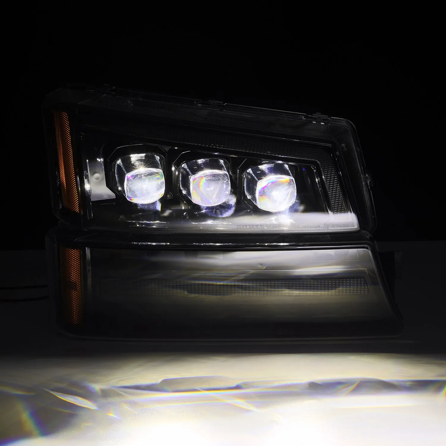 2003-2006 Silverado/Avalanche NOVA-Series LED Projector Headlights Alpha-Black