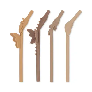 4 Pack Silicone Straw - Hortensia Mix