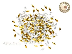 4 x 8mm Gold Diamond Shape Metal Studs - 100 pcs