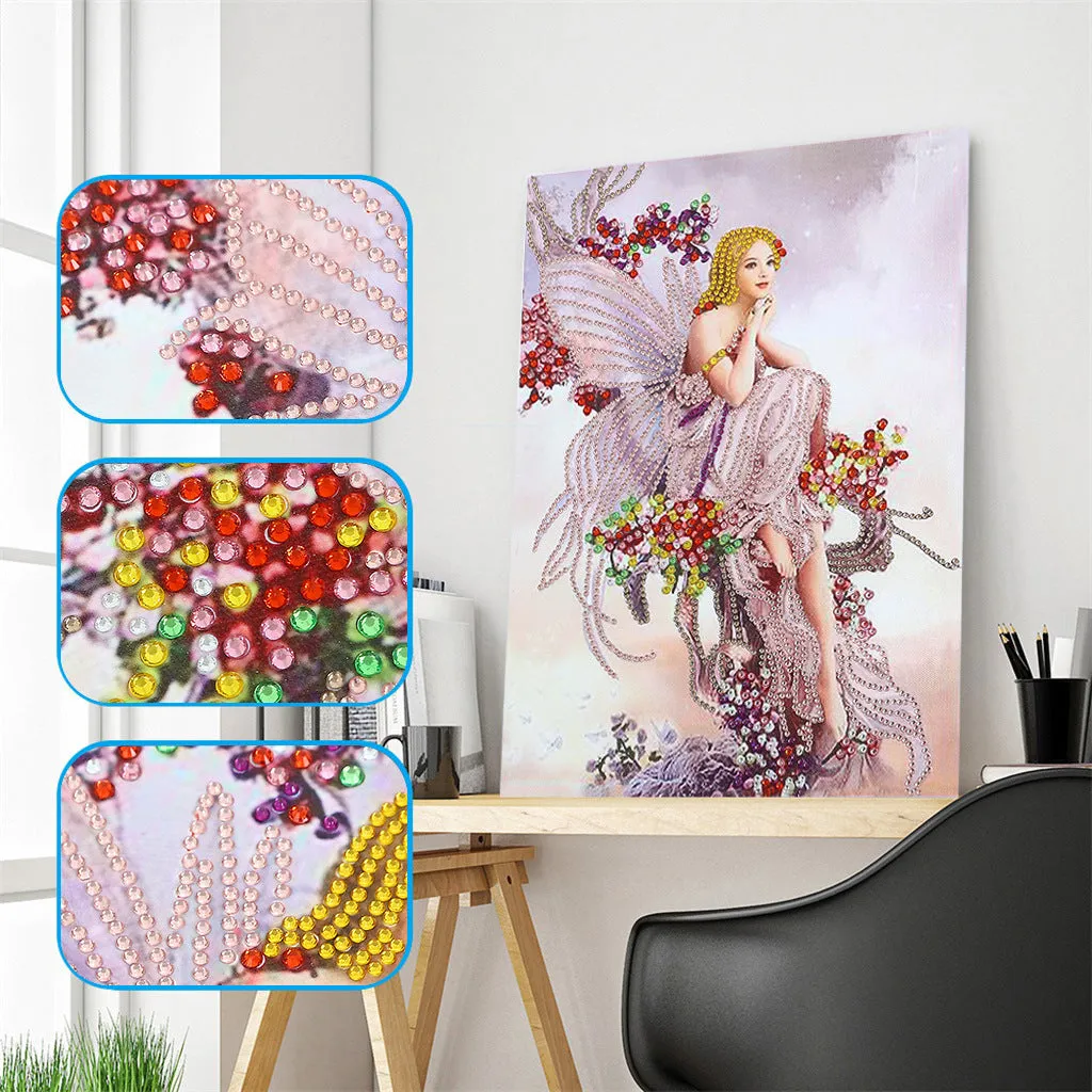 5D DIY-Shaped-Shaped Drill- Beauty Fairy Characters30*40CM