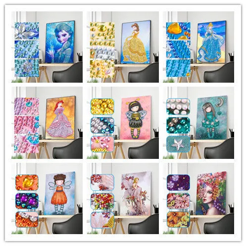 5D DIY-Shaped-Shaped Drill- Beauty Fairy Characters30*40CM