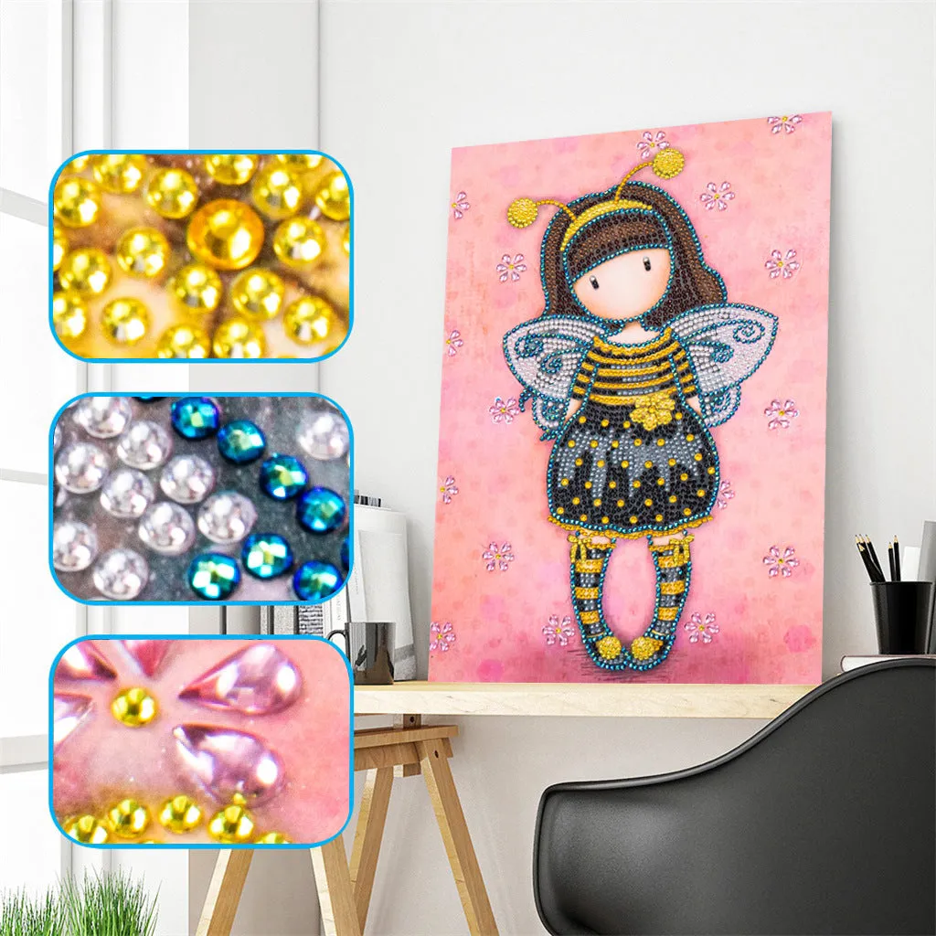 5D DIY-Shaped-Shaped Drill- Beauty Fairy Characters30*40CM