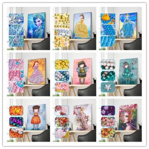 5D DIY-Shaped-Shaped Drill- Beauty Fairy Characters30*40CM