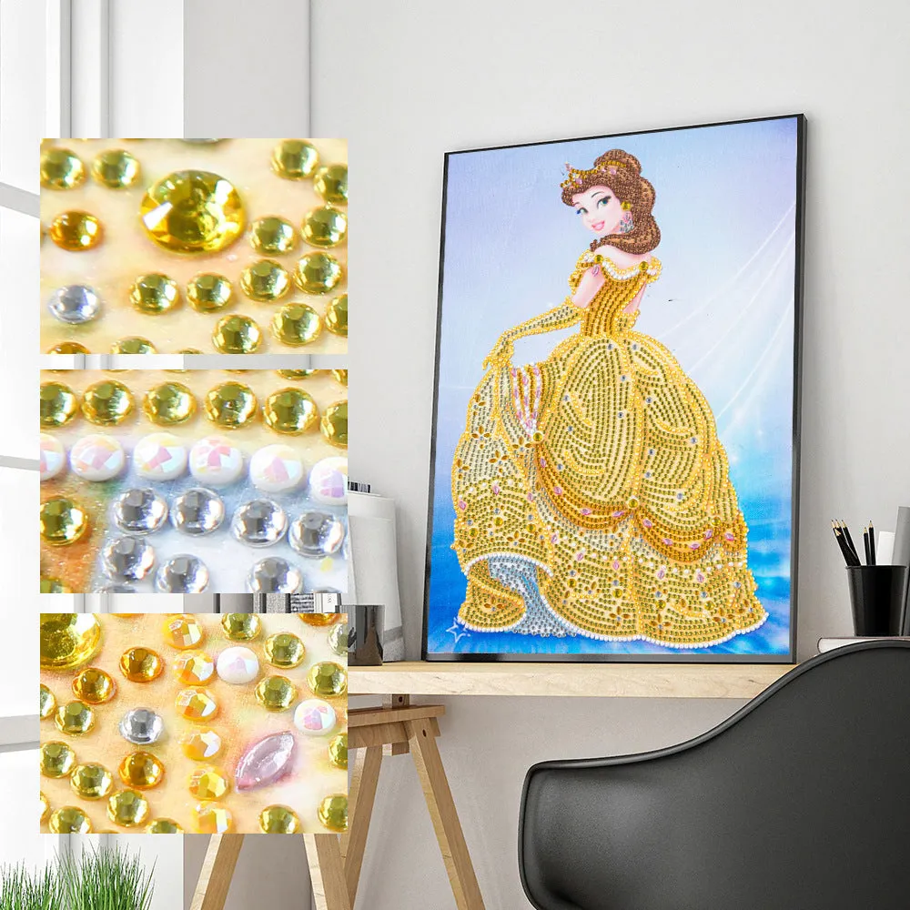 5D DIY-Shaped-Shaped Drill- Beauty Fairy Characters30*40CM
