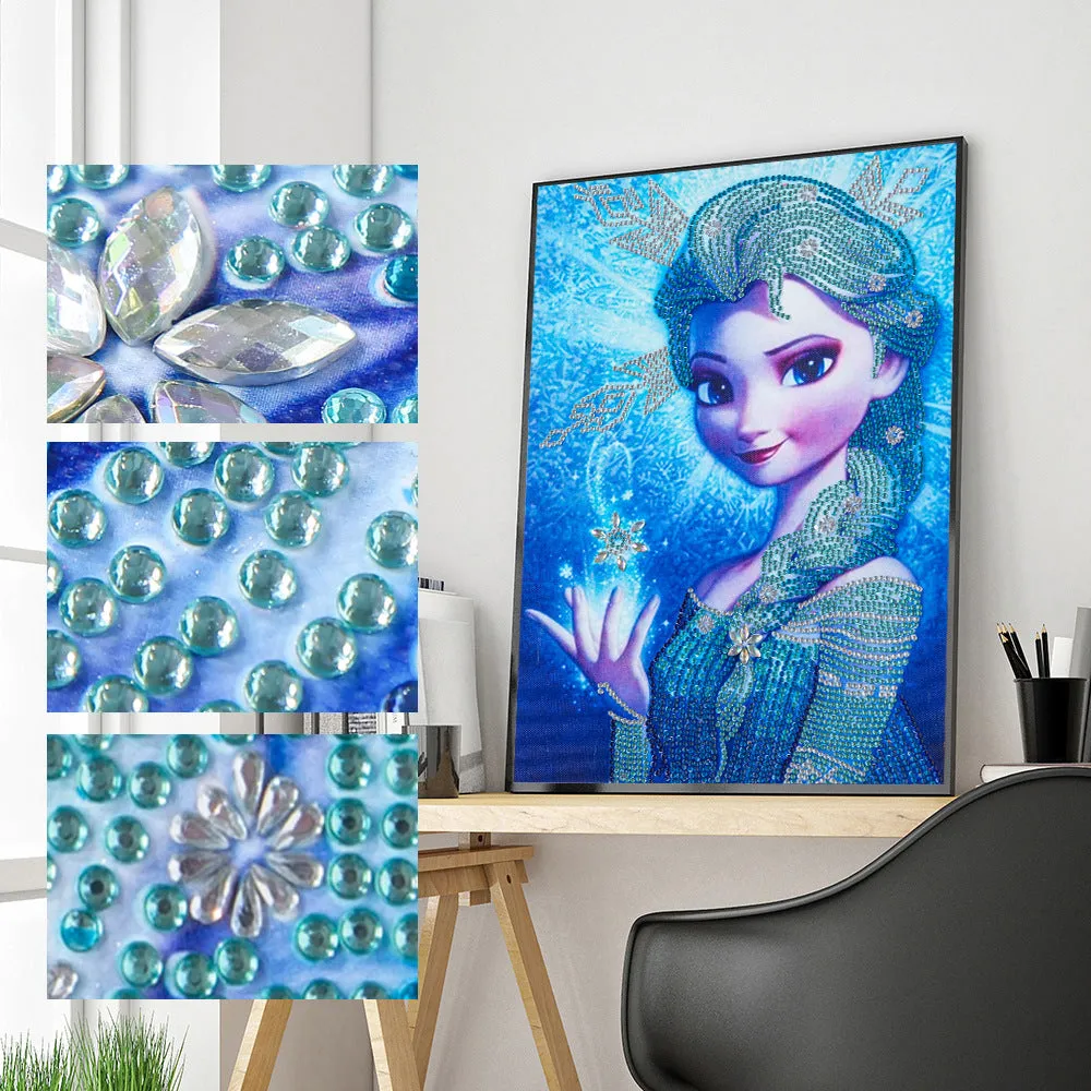 5D DIY-Shaped-Shaped Drill- Beauty Fairy Characters30*40CM