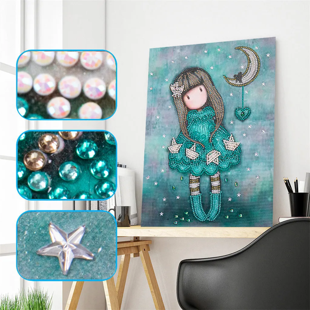 5D DIY-Shaped-Shaped Drill- Beauty Fairy Characters30*40CM