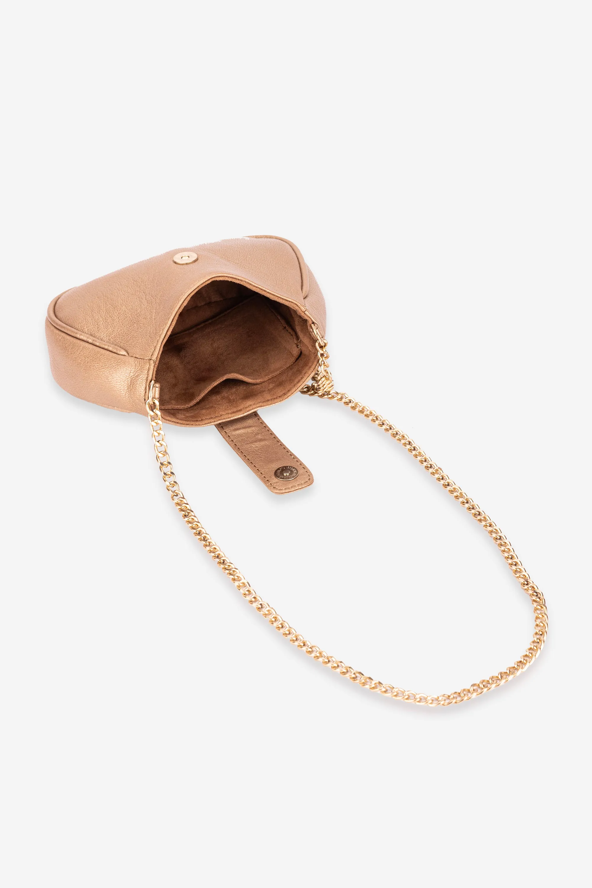 Abelardo Gibbous Gold Mini Shoulder Bag