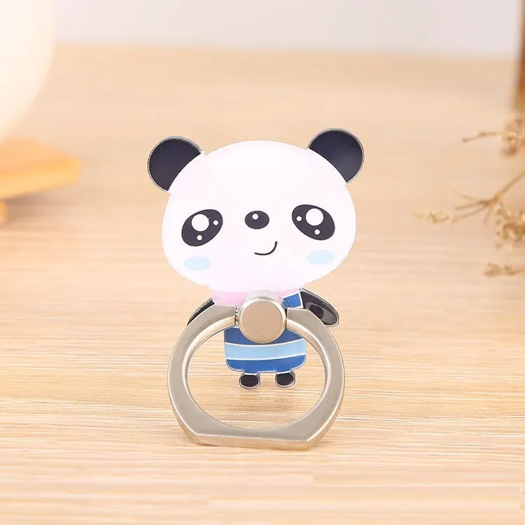 Acrylic Ring Buckle Cartoon Panda Mobile Phone Holder