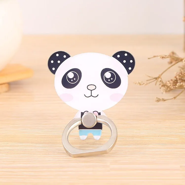 Acrylic Ring Buckle Cartoon Panda Mobile Phone Holder