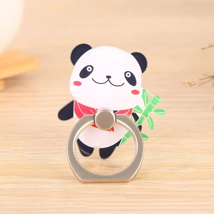 Acrylic Ring Buckle Cartoon Panda Mobile Phone Holder