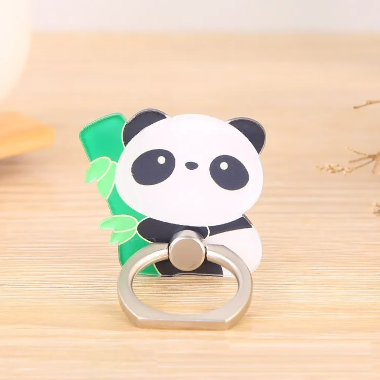 Acrylic Ring Buckle Cartoon Panda Mobile Phone Holder