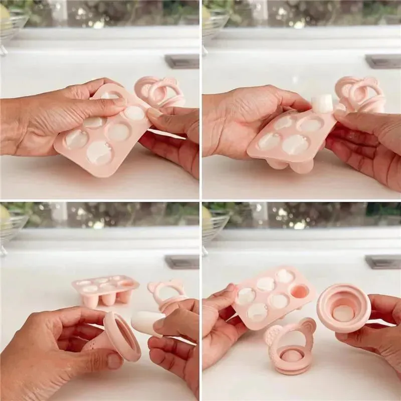 Ali Oli - Breastmilk Freezer Trays BPA-Free Food-Grade Silicone, 2 Pack, Light Pink