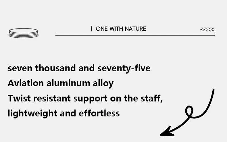 ALOCS  Hiking Staff 5-Section Folding Staff Stretchable Professional Outdoor Hiking Staff Hiking Equipment