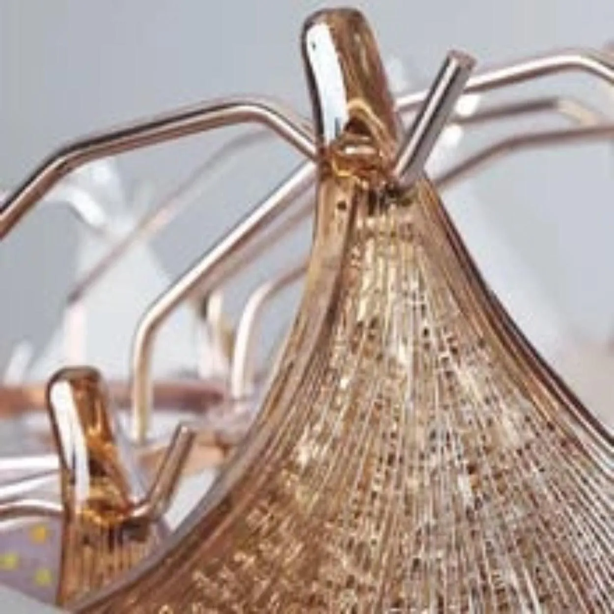 ANKUR GILDEDGLOW FRENCH FLOWER CRYSTAL ART GLASS ROUND CHANDELIER