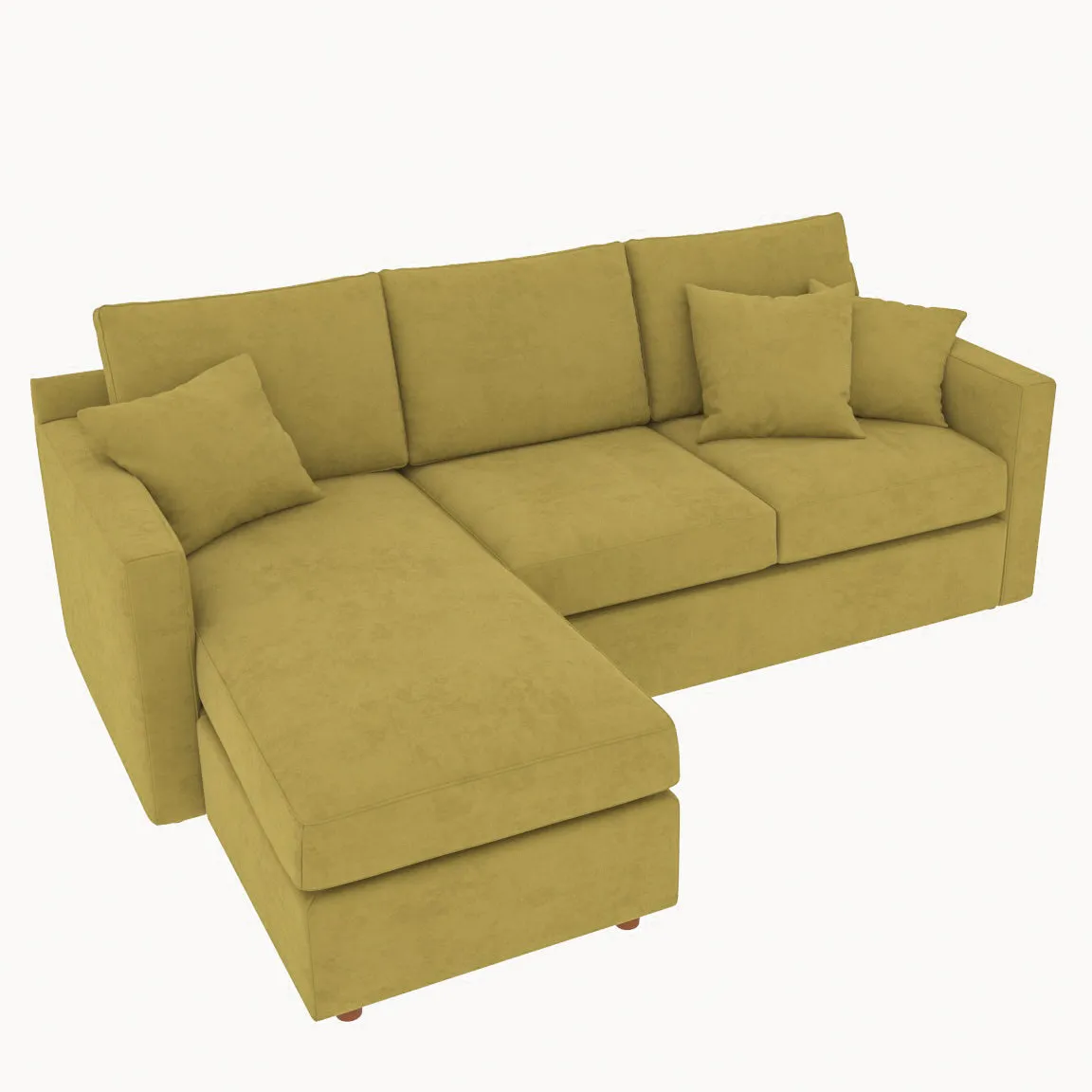 Antique Finish Coloured with Premium Comfort L Shaped 4 Seater Sofa Set for Home