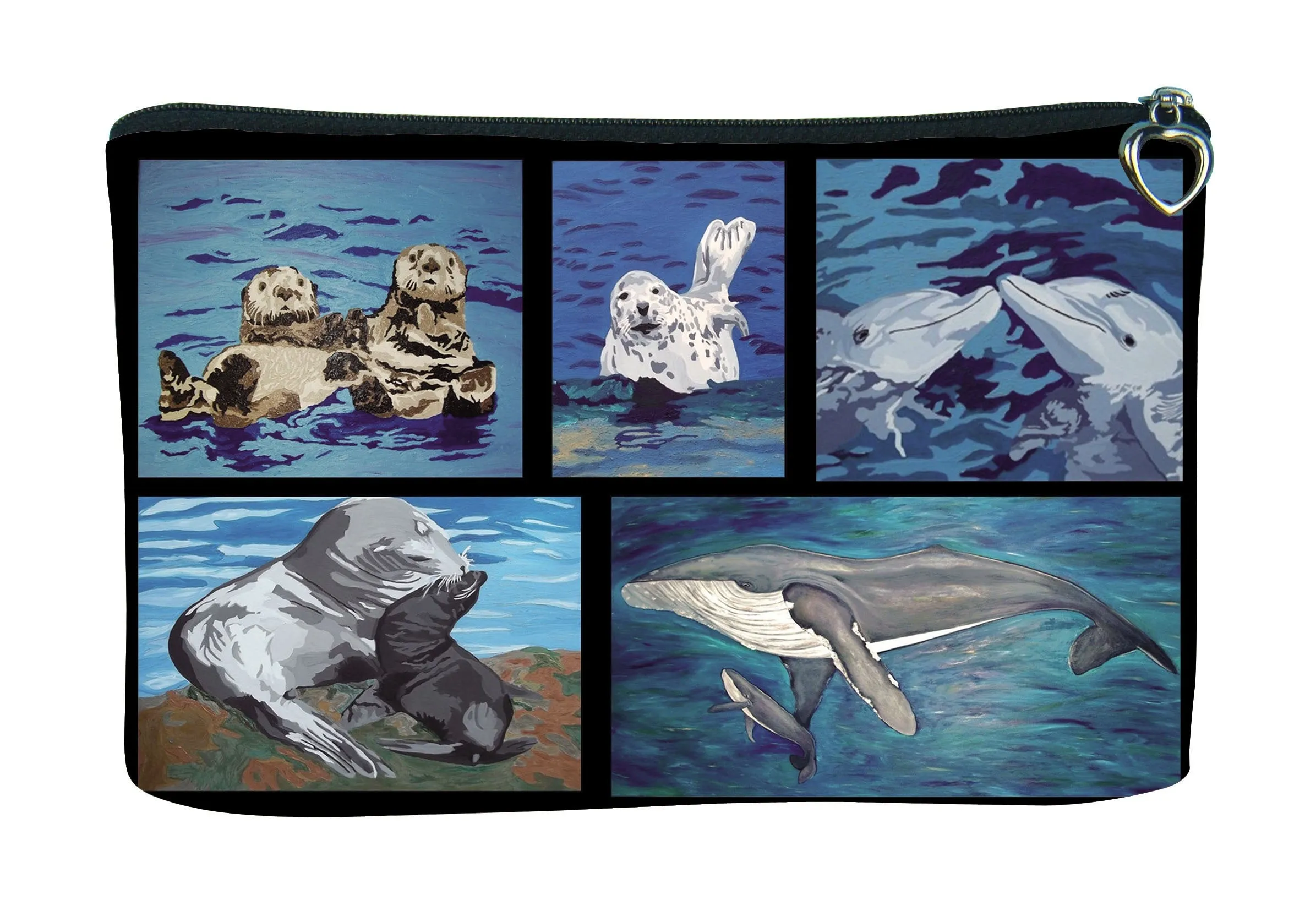Aquatic Patchwork Cosmetic Bag