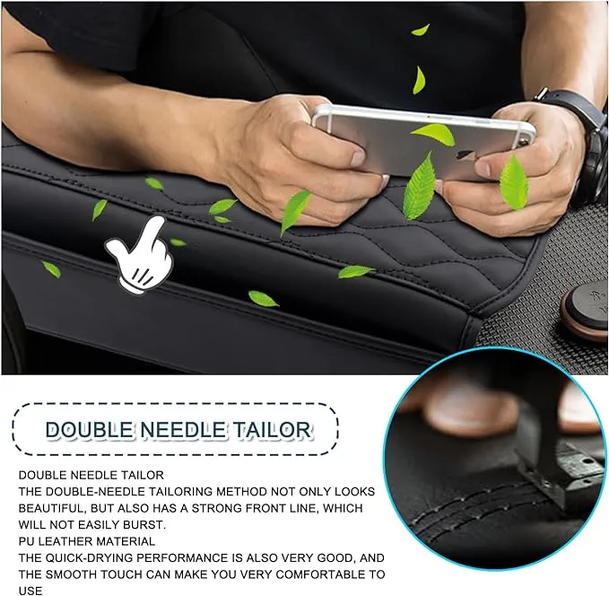 Armrest Cover for Rivian R1T/R1S Center Console Covers Rivian R1T/R1S Accessories 2PCS Soft & Comfy Auto Armrest Cover Protector Compatible with 2022 2023 Rivian R1T/R1S Pickup,Trucks