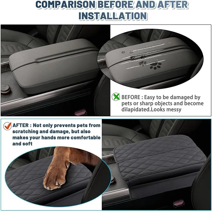 Armrest Cover for Rivian R1T/R1S Center Console Covers Rivian R1T/R1S Accessories 2PCS Soft & Comfy Auto Armrest Cover Protector Compatible with 2022 2023 Rivian R1T/R1S Pickup,Trucks