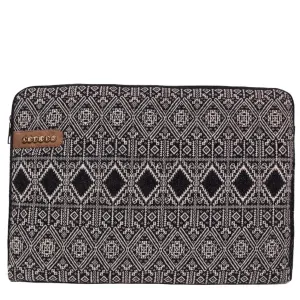 Balck Color Geomatics Pattren Sleeve Laptop Bag