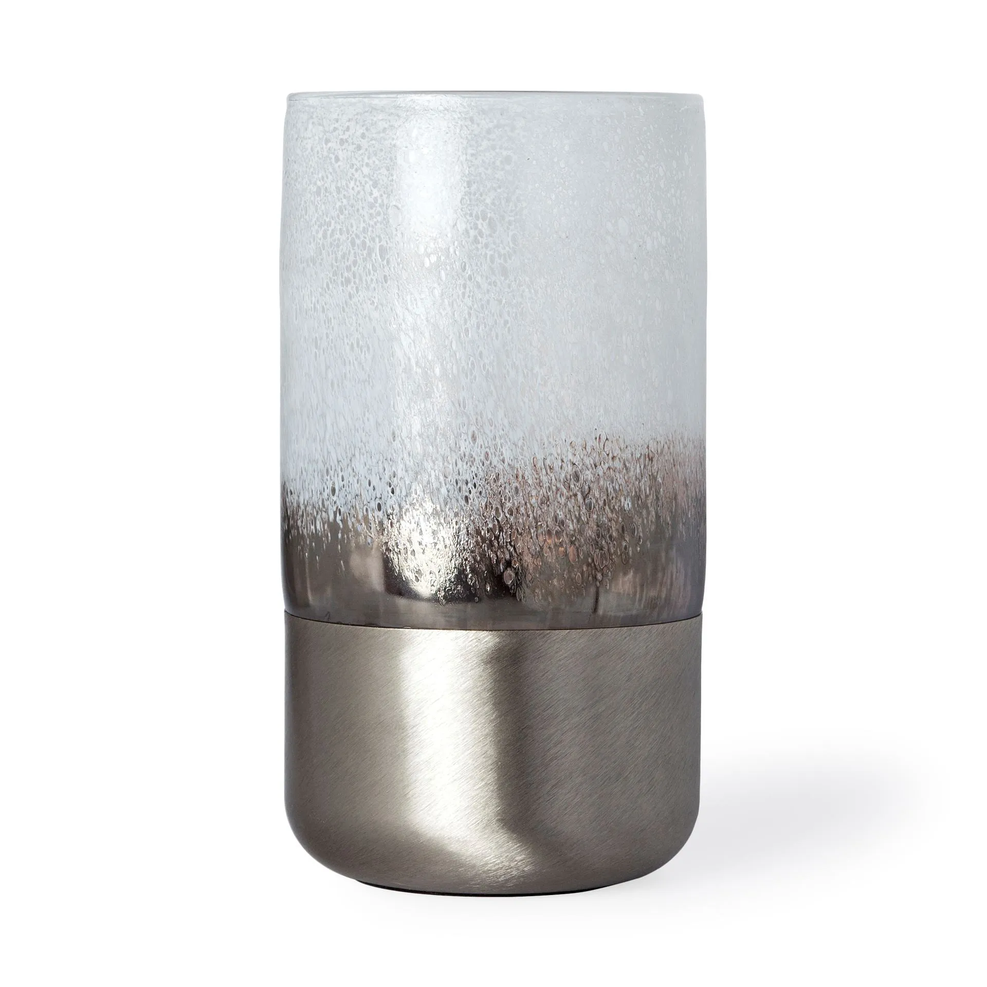Baltic II Large White Brushed Silver Metal Bottom