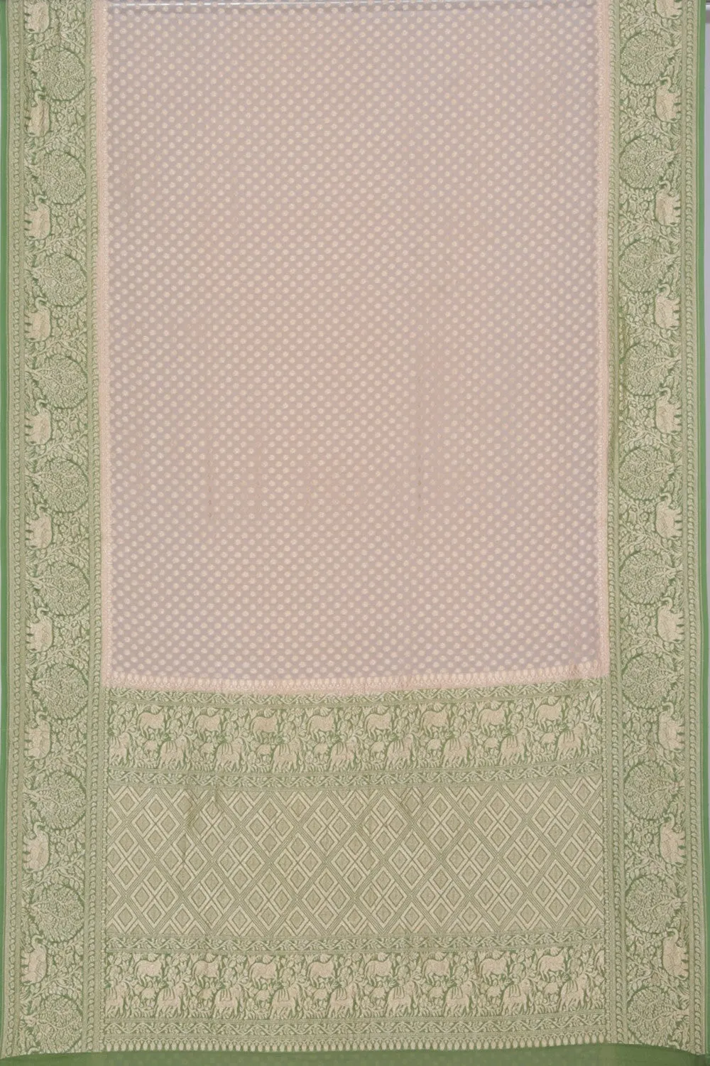 Banarasi Georgette Cream Saree