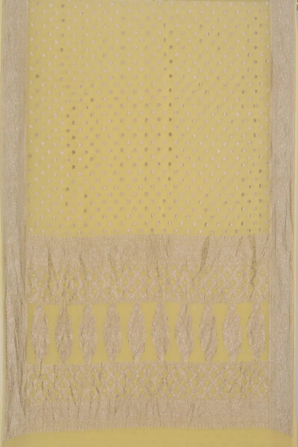 Banarasi Georgette Pale-Yellow Saree
