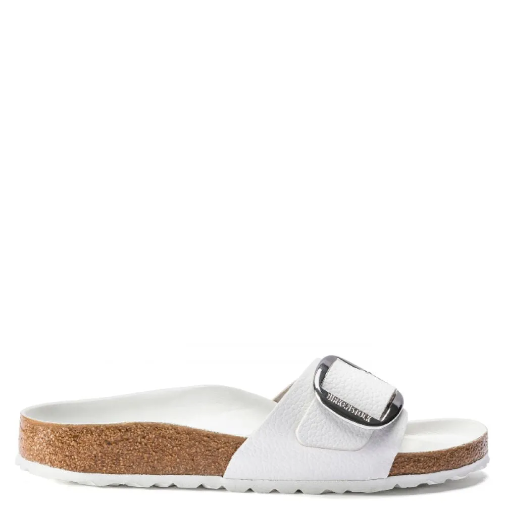 Birkenstock Women's Madrid Big Buckle Leather in White (Narrow Width)