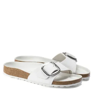 Birkenstock Women's Madrid Big Buckle Leather in White (Narrow Width)