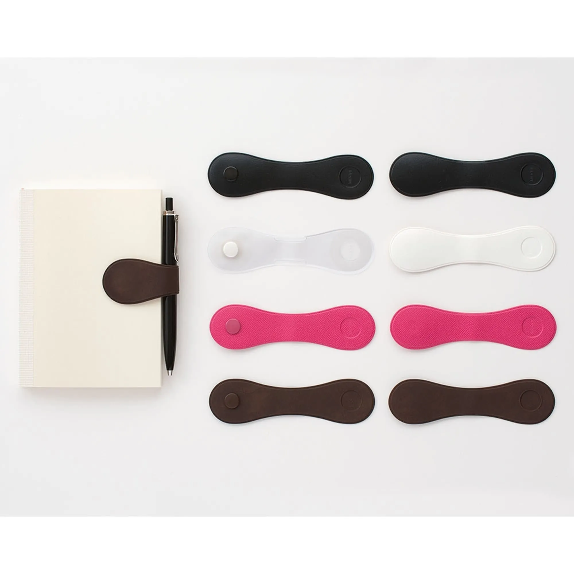 BLACK Midori Belt Seal MAGNETIC Pen Holder Pen Clip and Notebook Closure Pen Storage Notebook Band Notebook Seal Belt Sticker