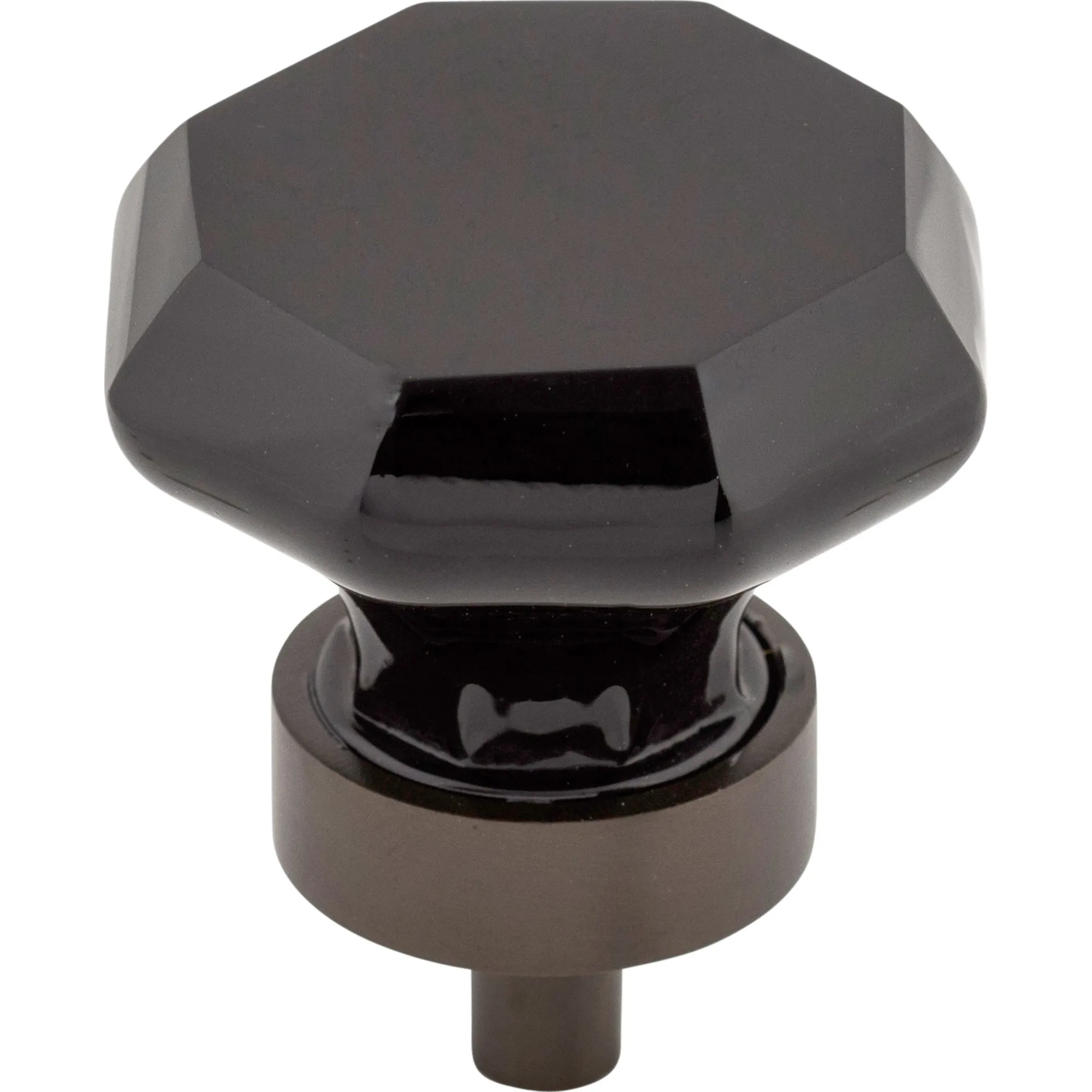 Black Octagon Crystal Knob