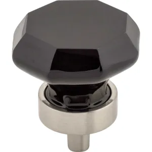 Black Octagon Crystal Knob