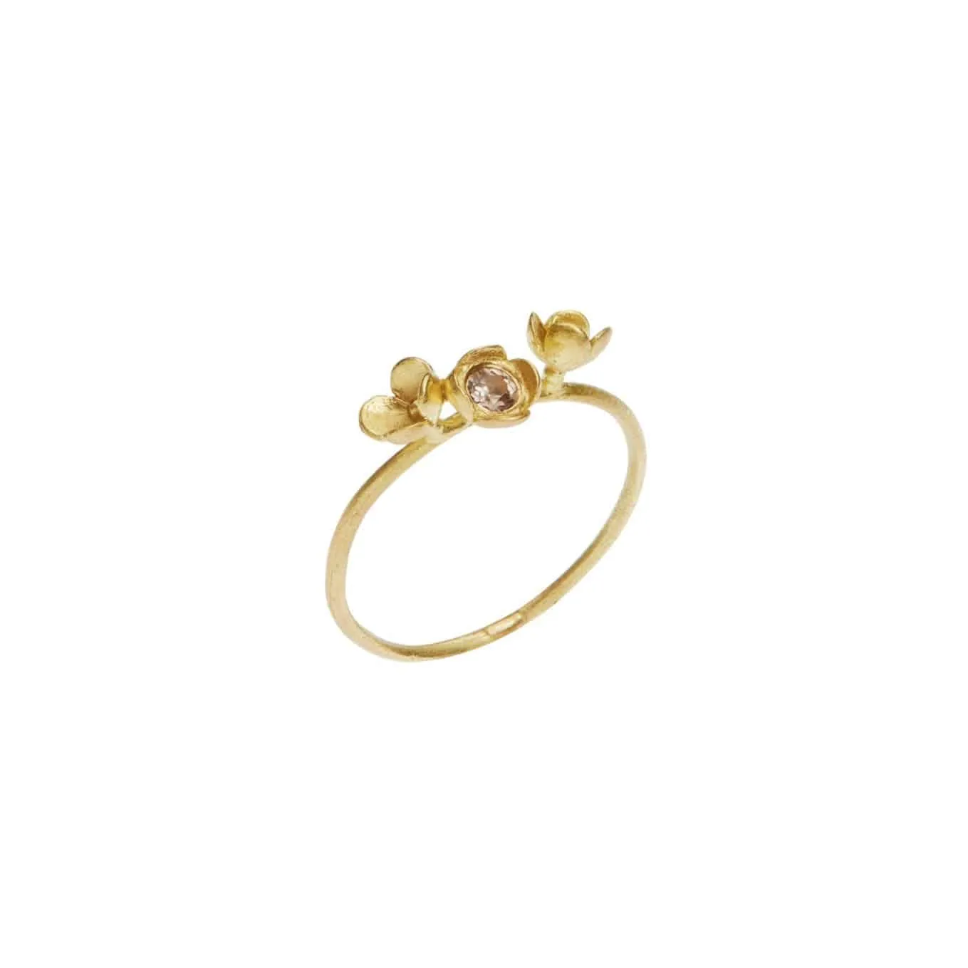 Blooming Tourmaline 3 Flower Ring