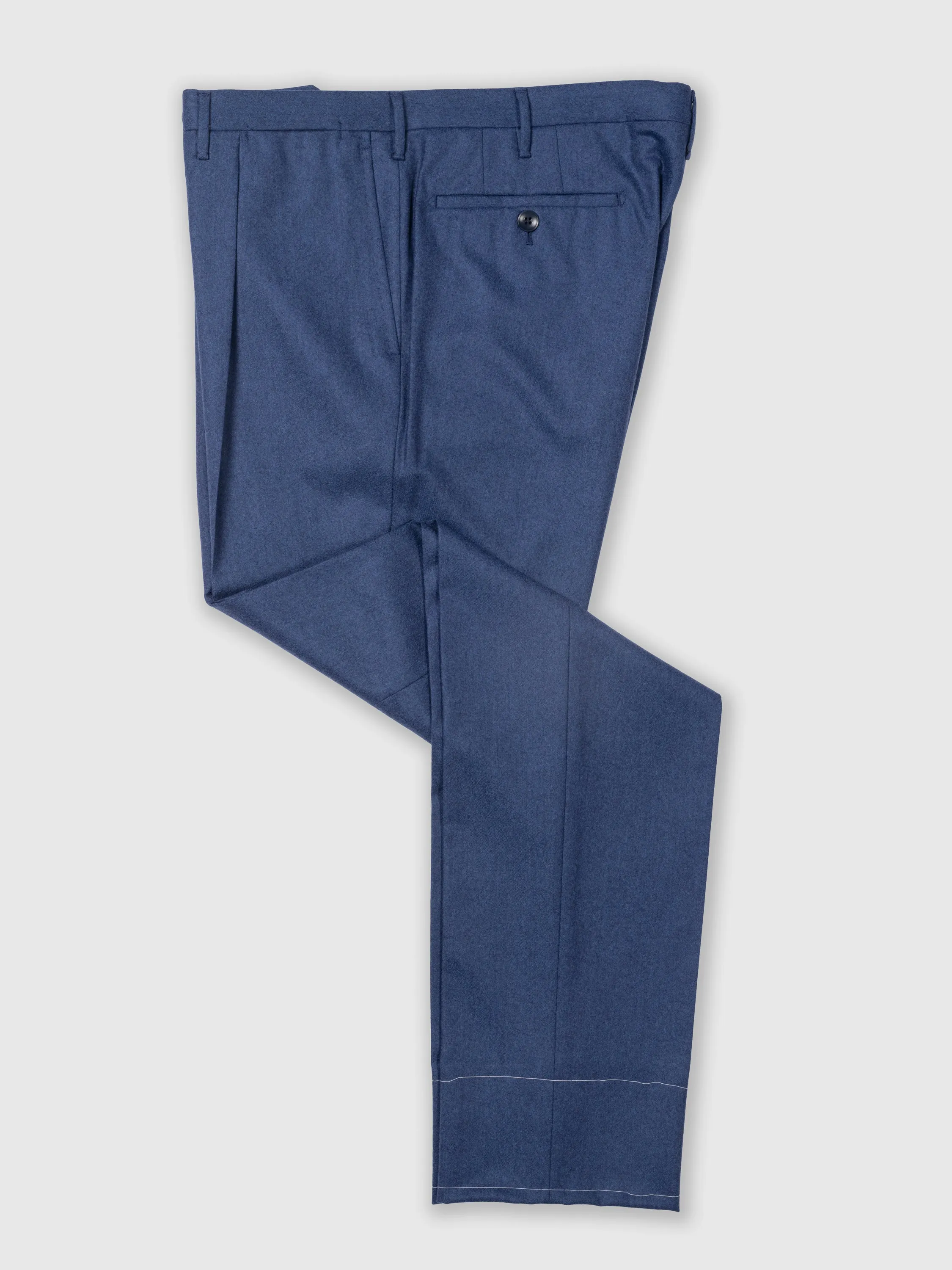 Blue lightweight flannel trousers