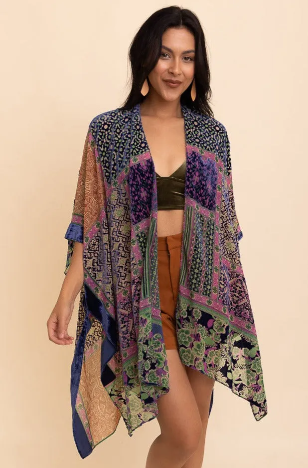 Boho Bliss Burnout Velvet Kimono