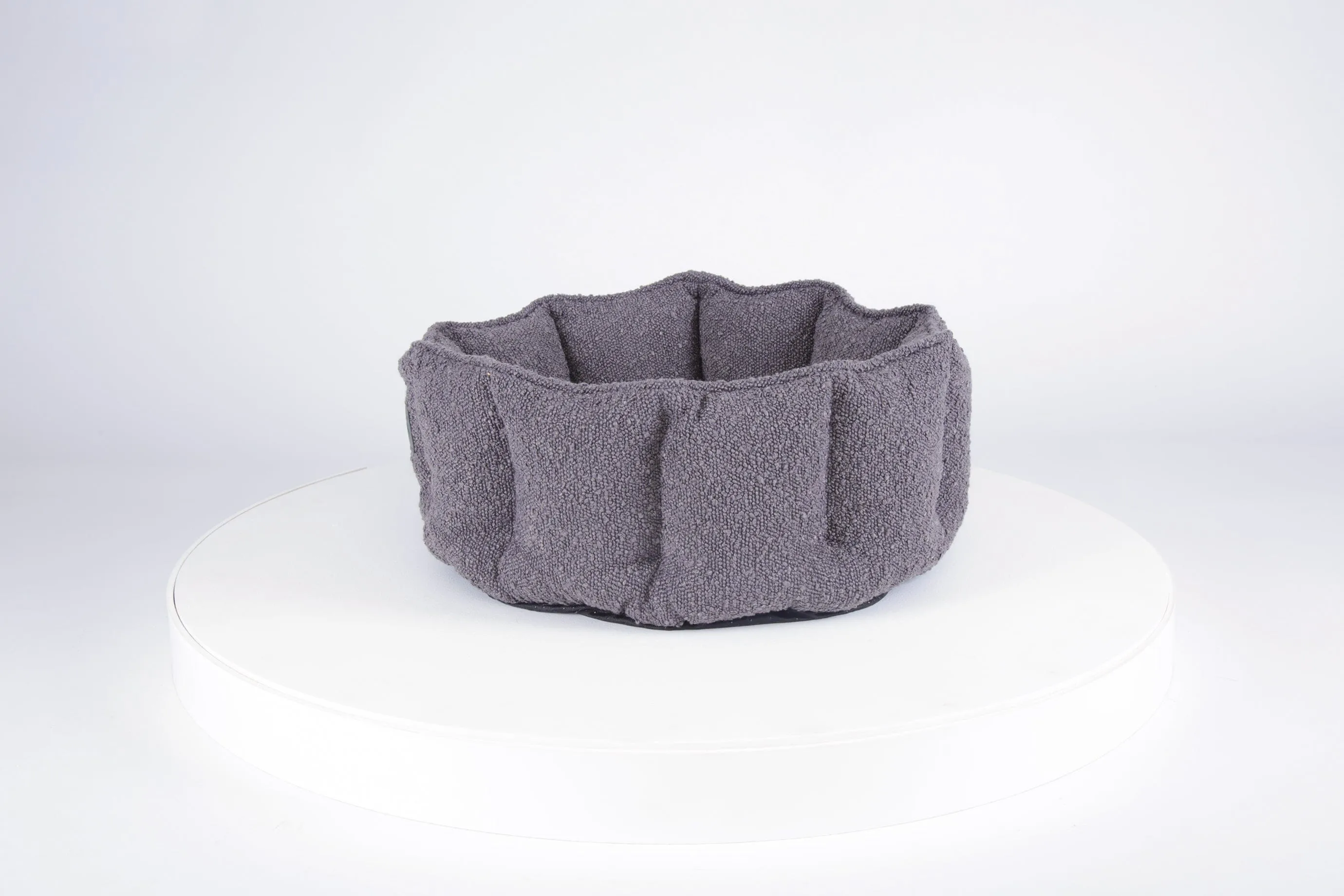 Boucle Cat Bed - Slate Grey