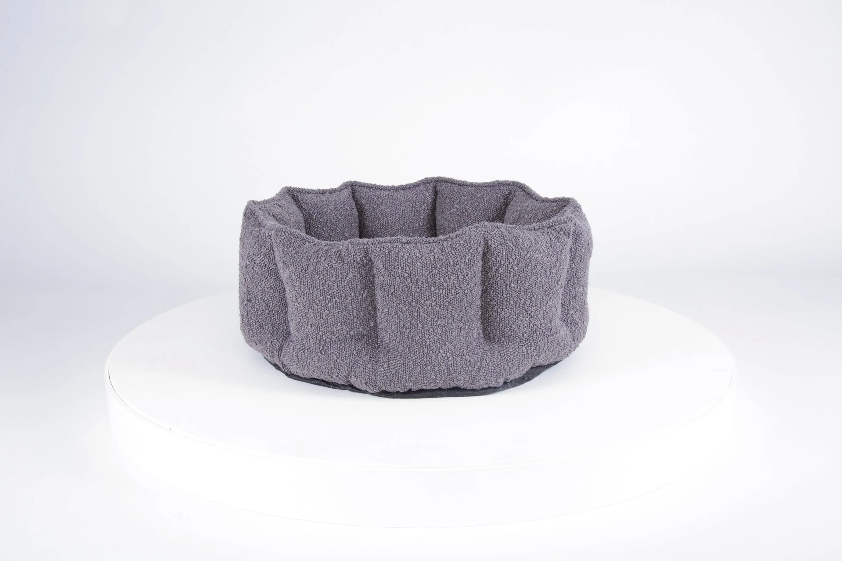 Boucle Cat Bed - Slate Grey