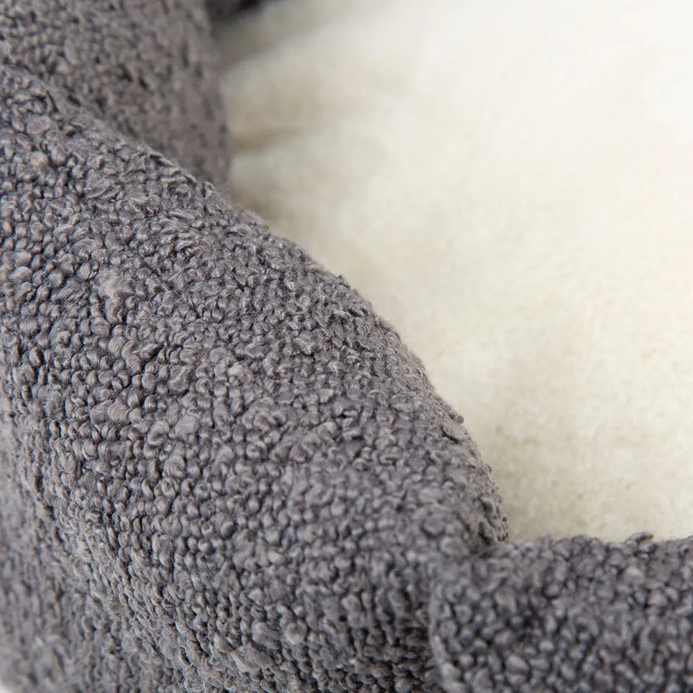 Boucle Cat Bed - Slate Grey