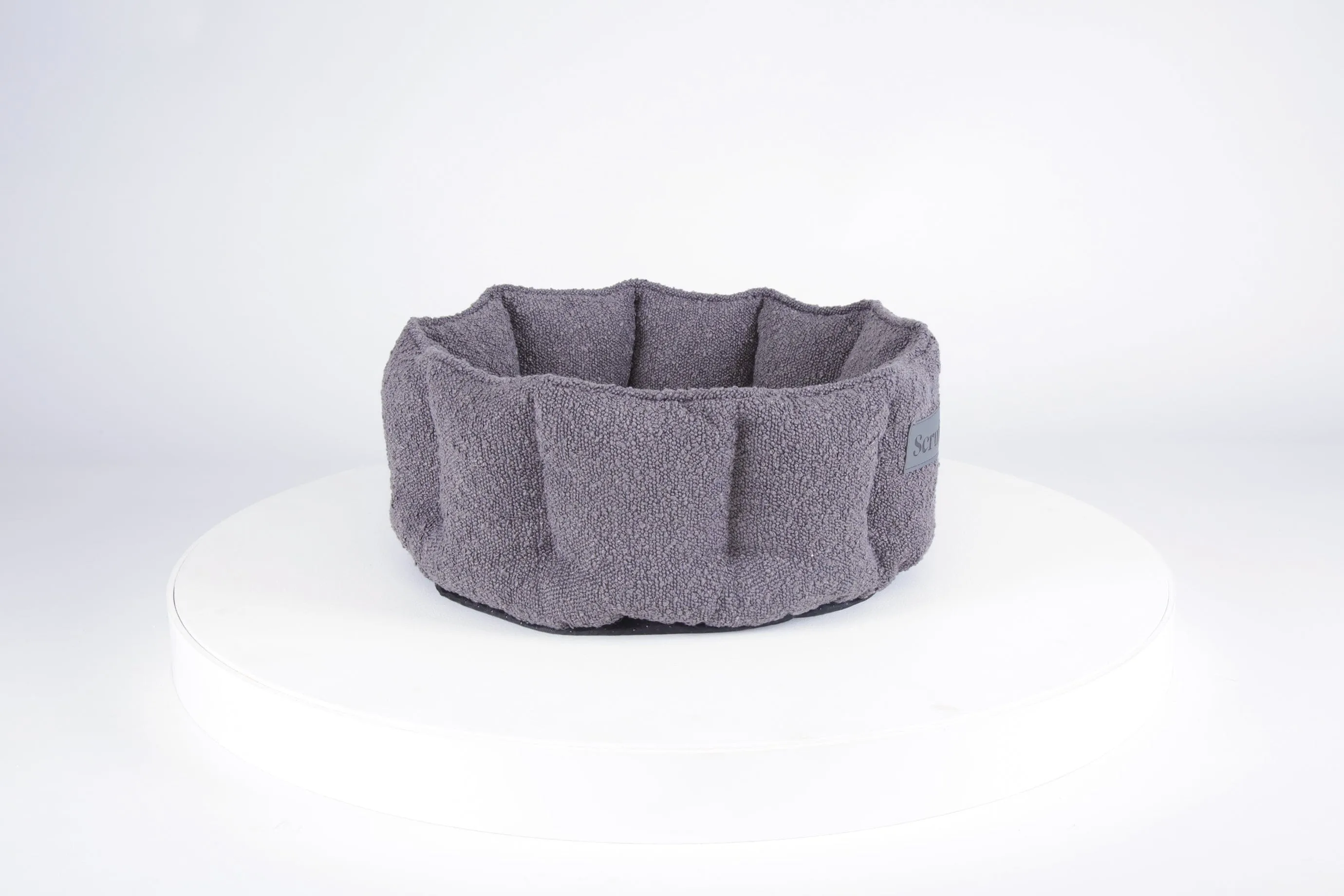 Boucle Cat Bed - Slate Grey