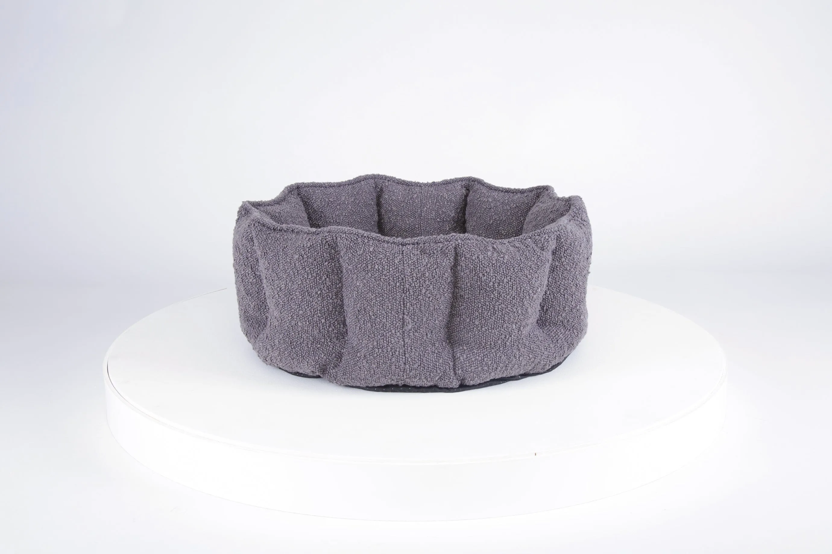 Boucle Cat Bed - Slate Grey