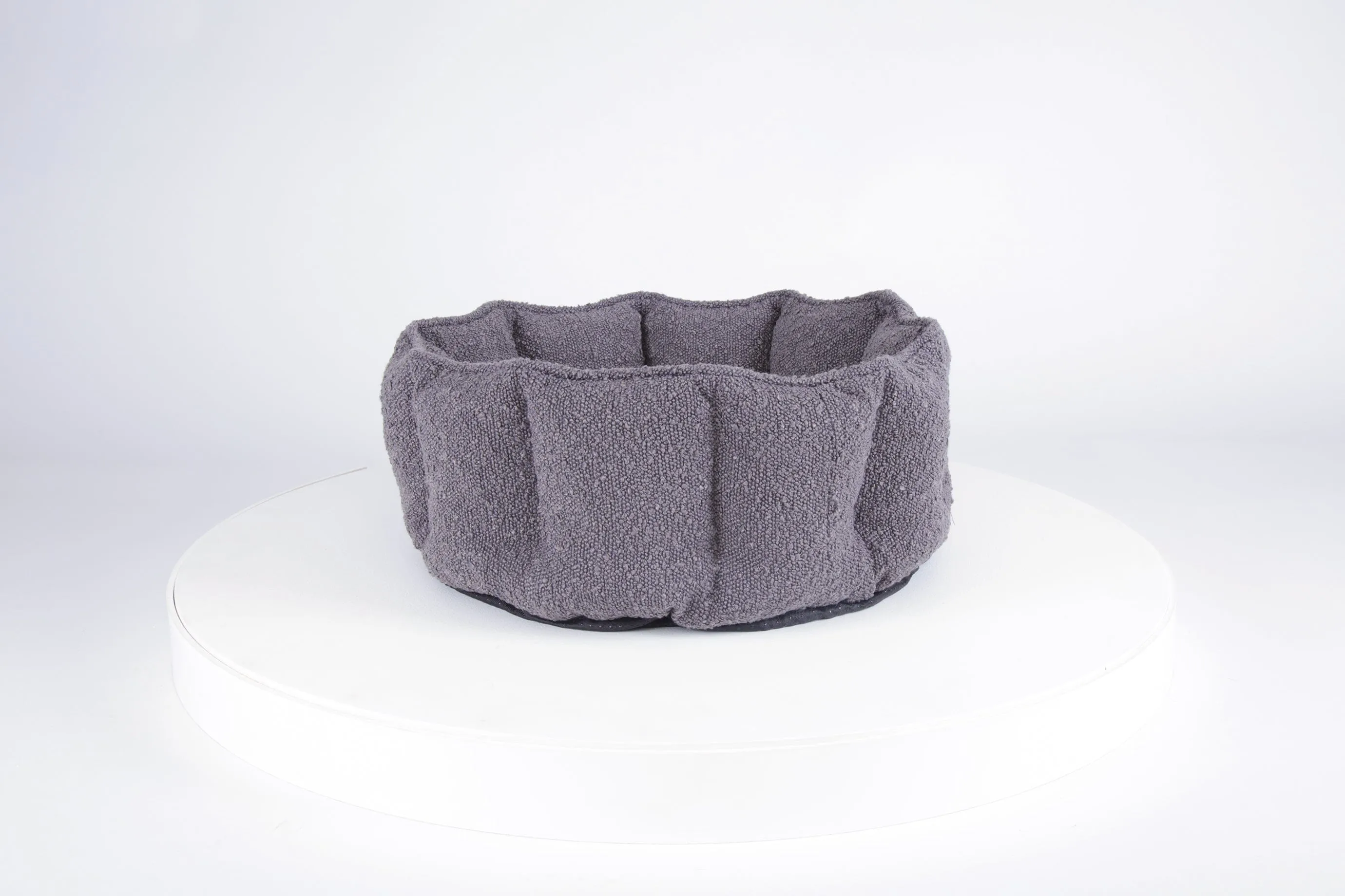 Boucle Cat Bed - Slate Grey