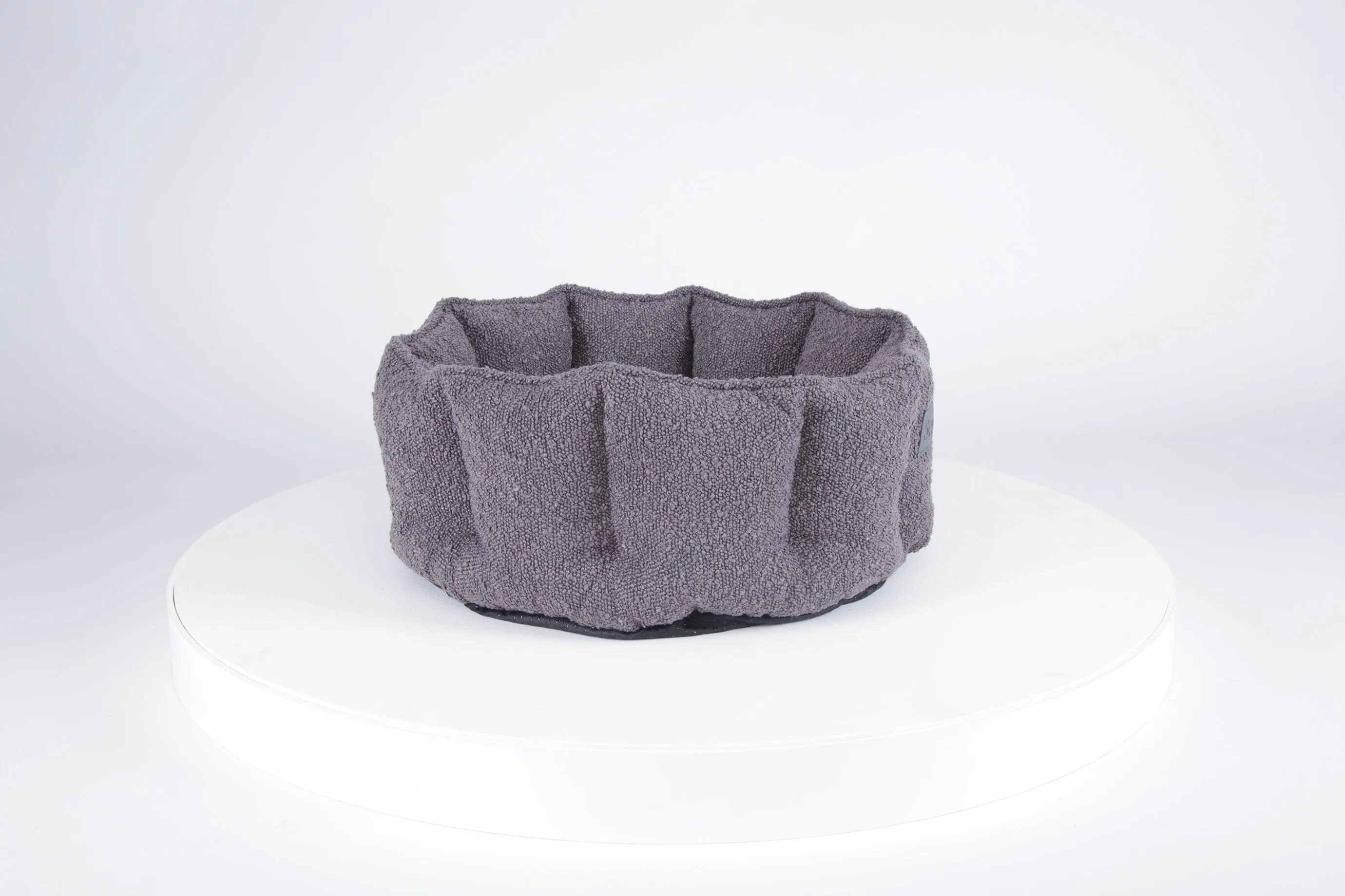 Boucle Cat Bed - Slate Grey