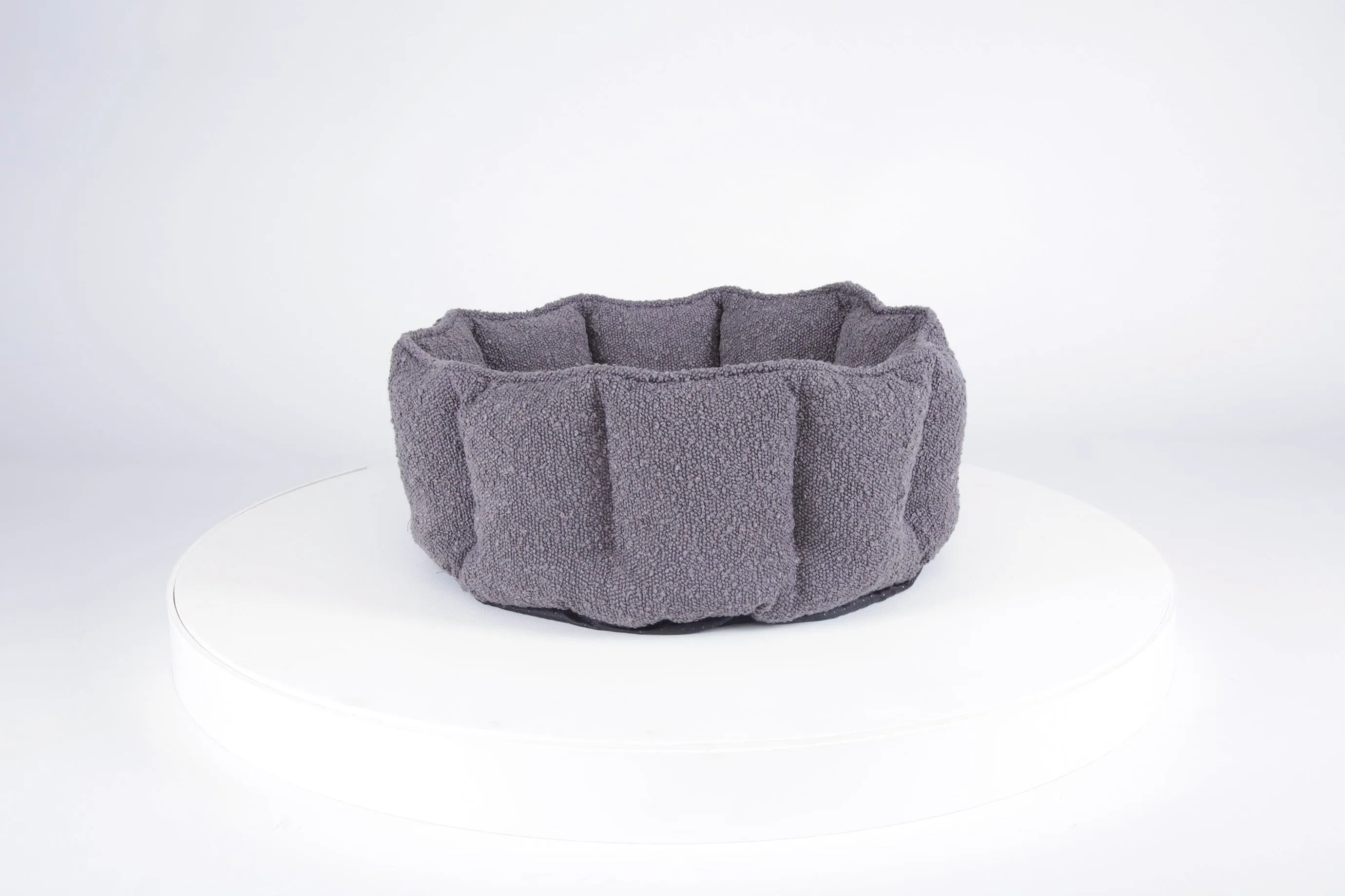 Boucle Cat Bed - Slate Grey