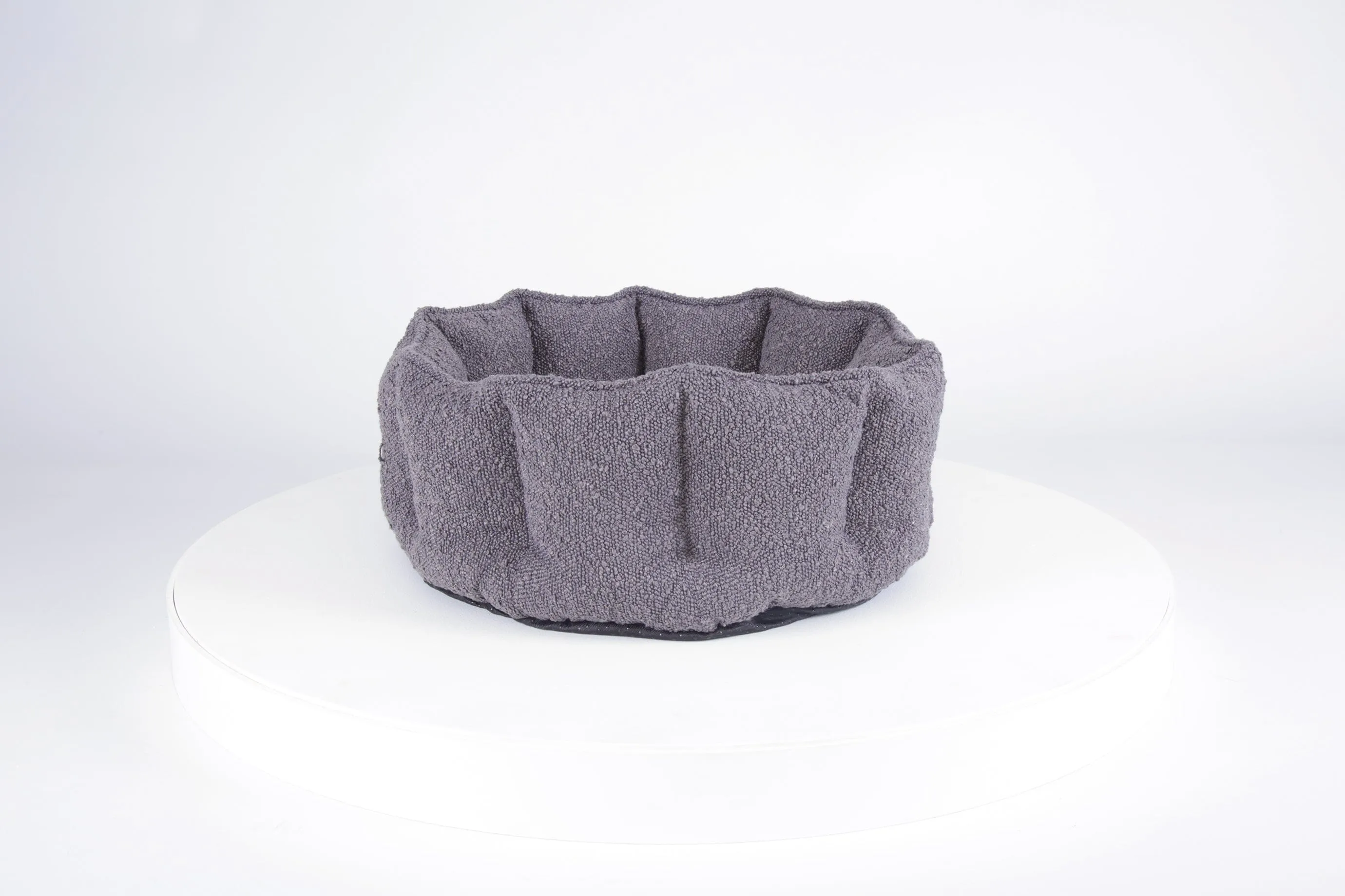 Boucle Cat Bed - Slate Grey