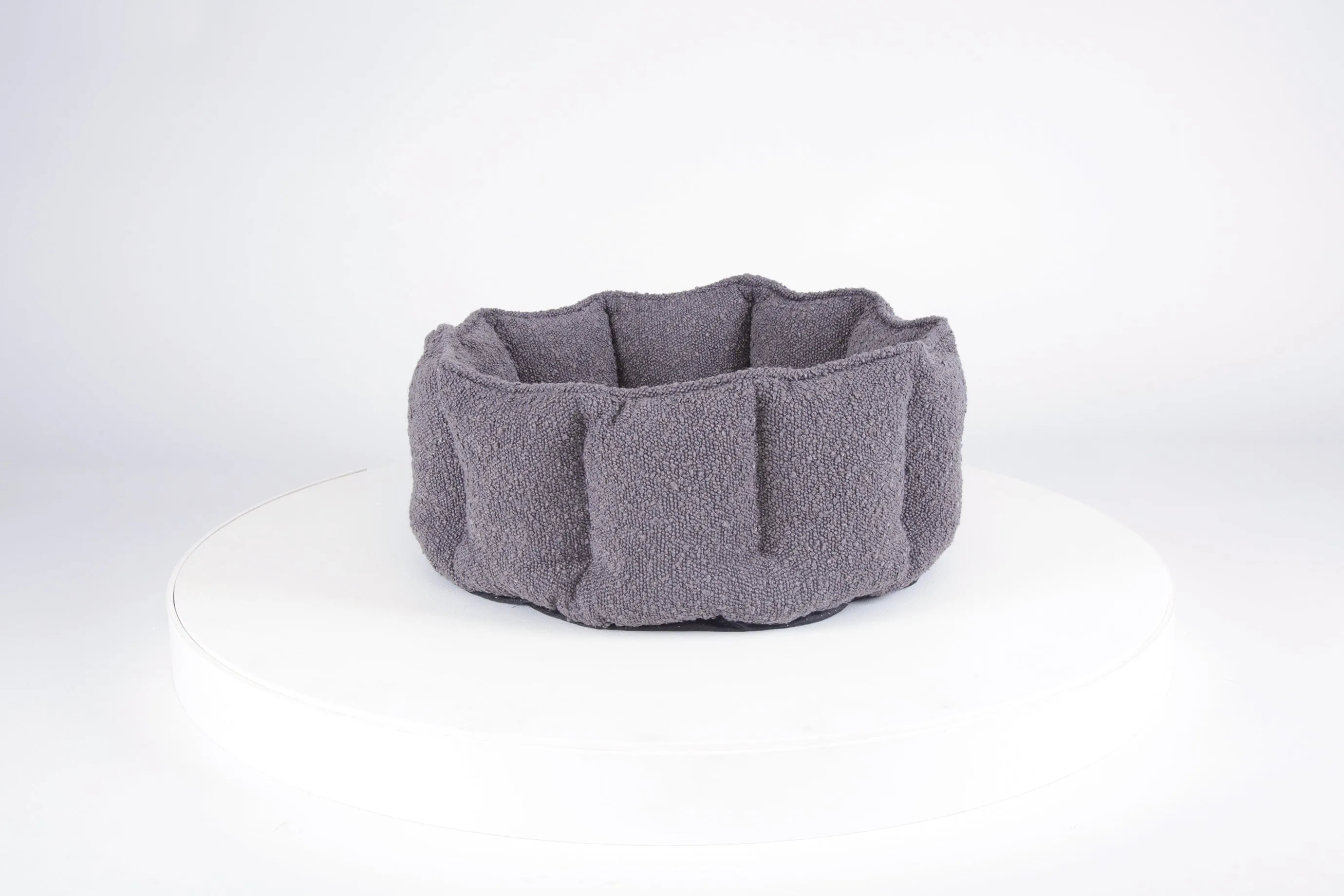 Boucle Cat Bed - Slate Grey