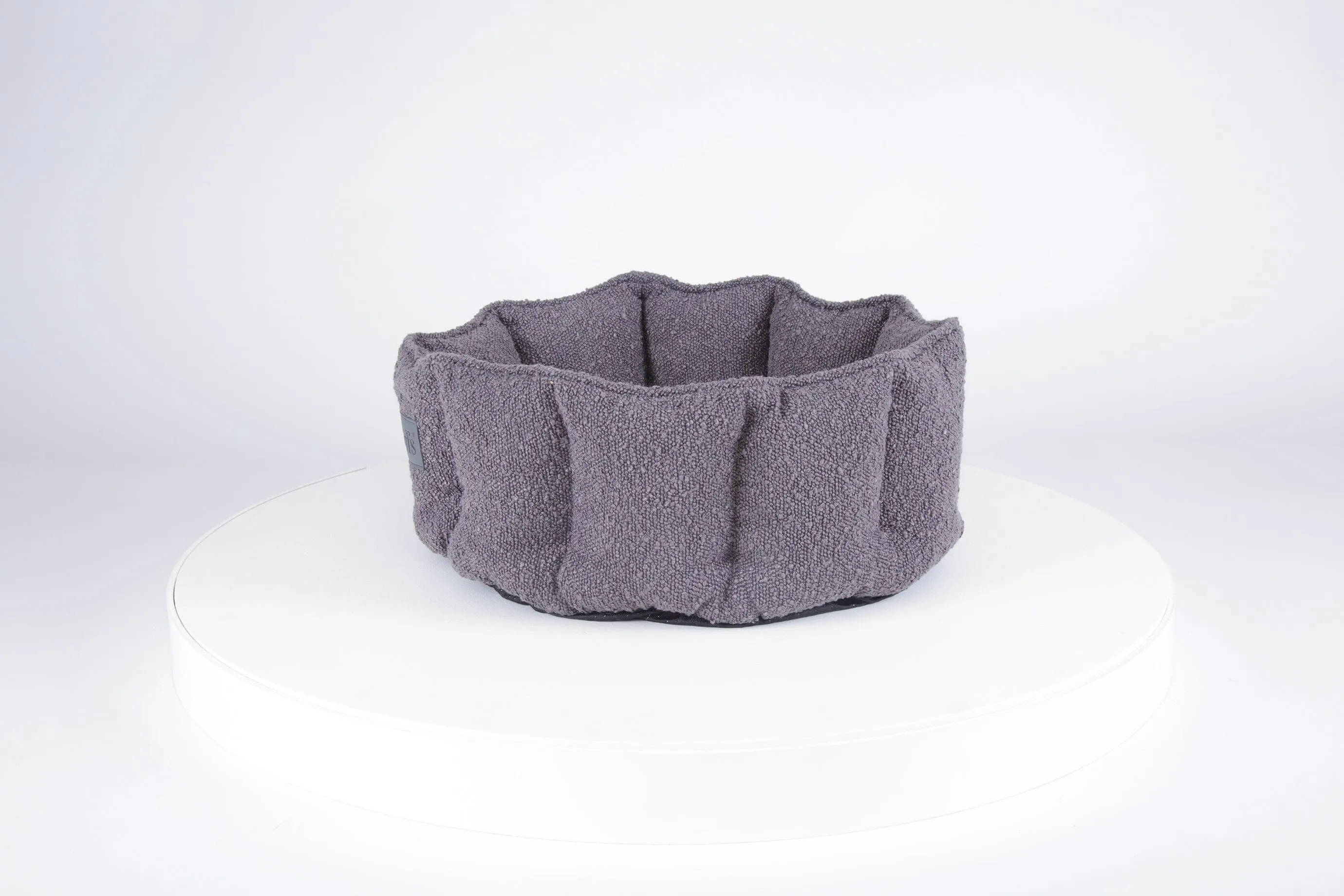 Boucle Cat Bed - Slate Grey