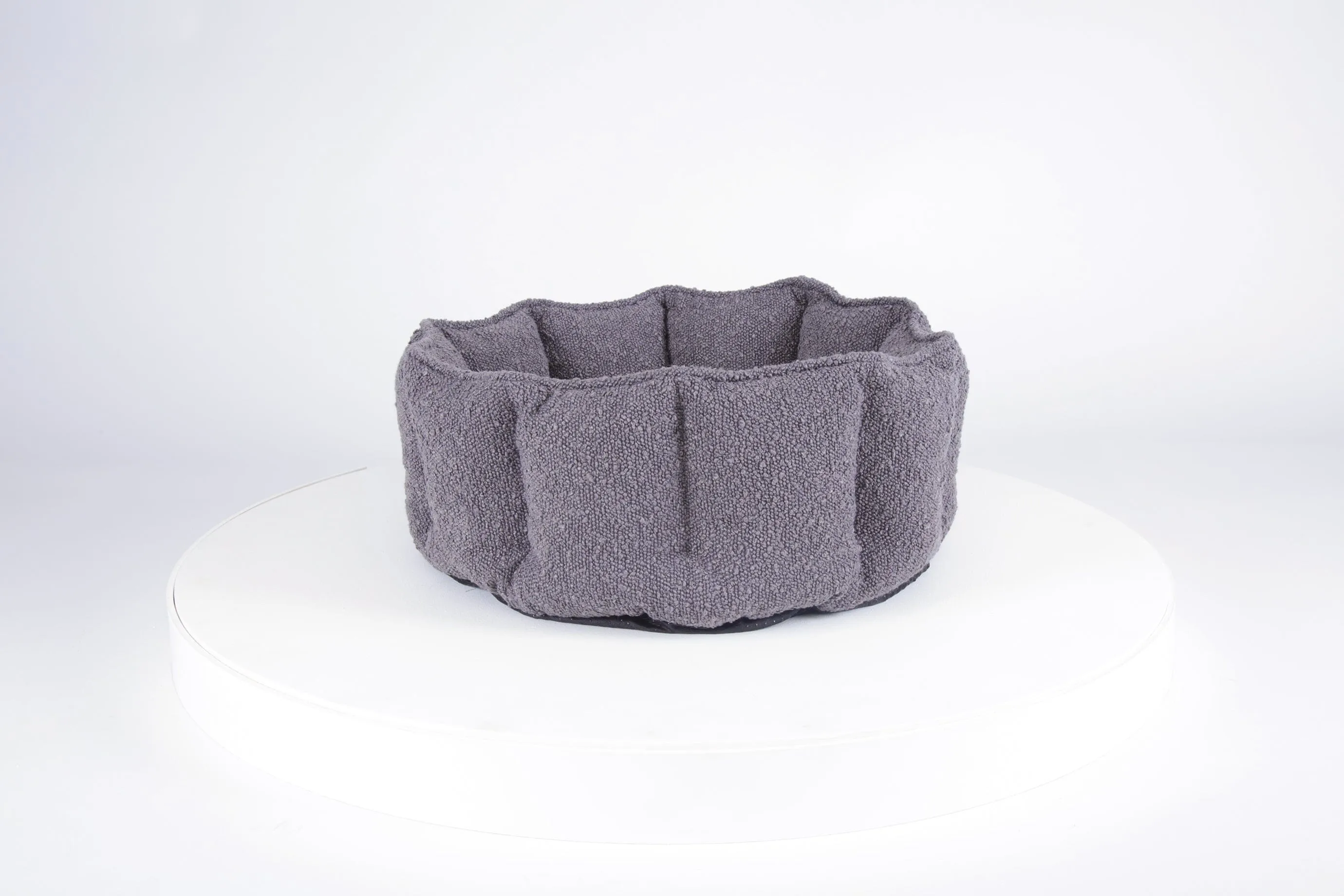 Boucle Cat Bed - Slate Grey